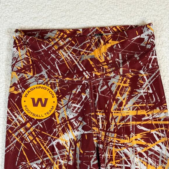 Zubaz NFL Women's maroon and yellow Washington Commanders leggings med - Picture 3 of 8